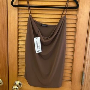 Boohoo Cowlneck tank